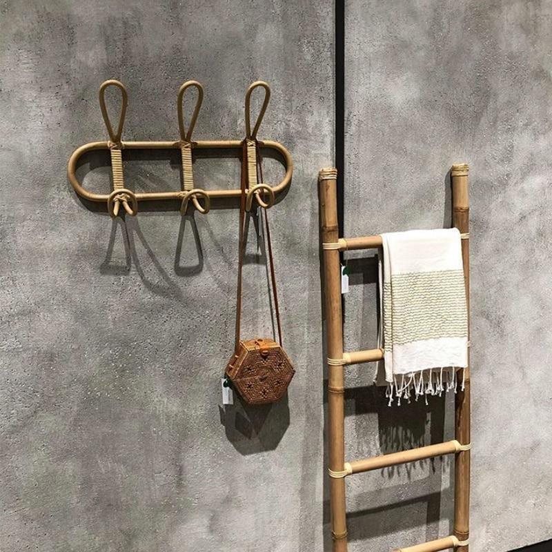 Wall Mounted Hook Rack Organizer Multiple Hooks Clothes Hat Storage