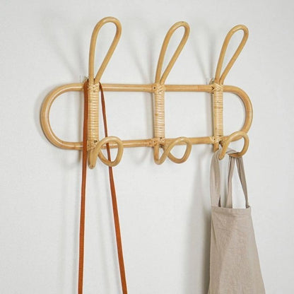 Wall Mounted Hook Rack Organizer Multiple Hooks Clothes Hat Storage