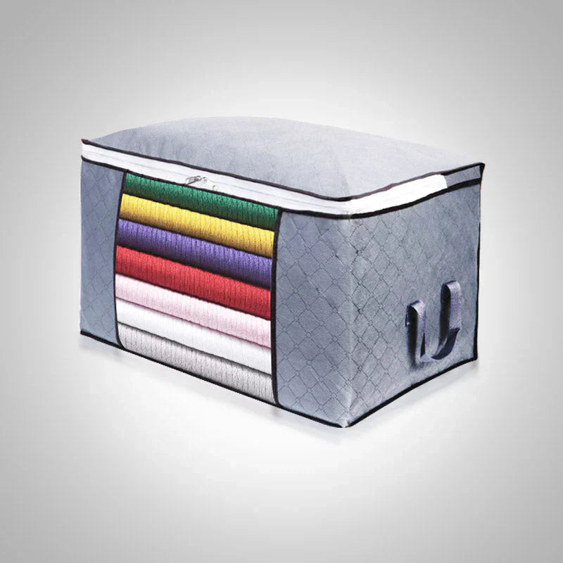 Wardrobe Storage Organizer Fabric Closet Box Transparent Front