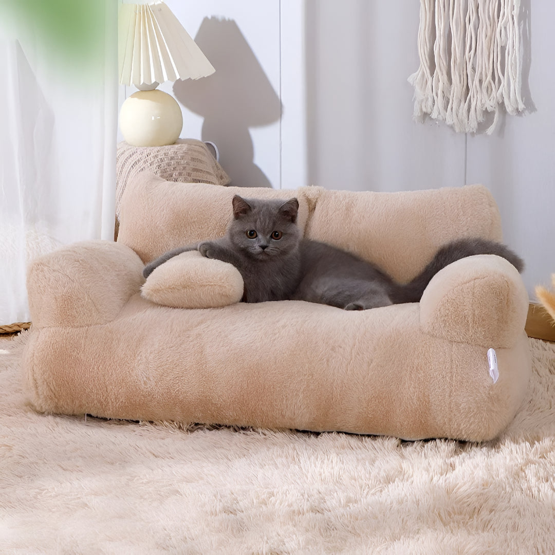 Washable Dog Cat Sofa Bed Raised Pet Couch With Zipper Cover