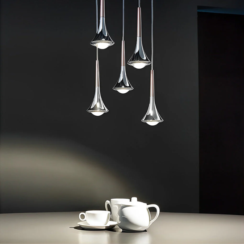 Water Drop Pendant Light Modern LED Hanging Ceiling Lamp