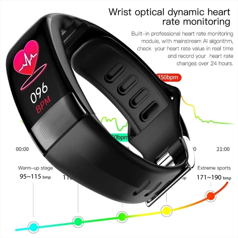 Vandafvisende fitness-tracker med pulsmåler og ECG-monitor