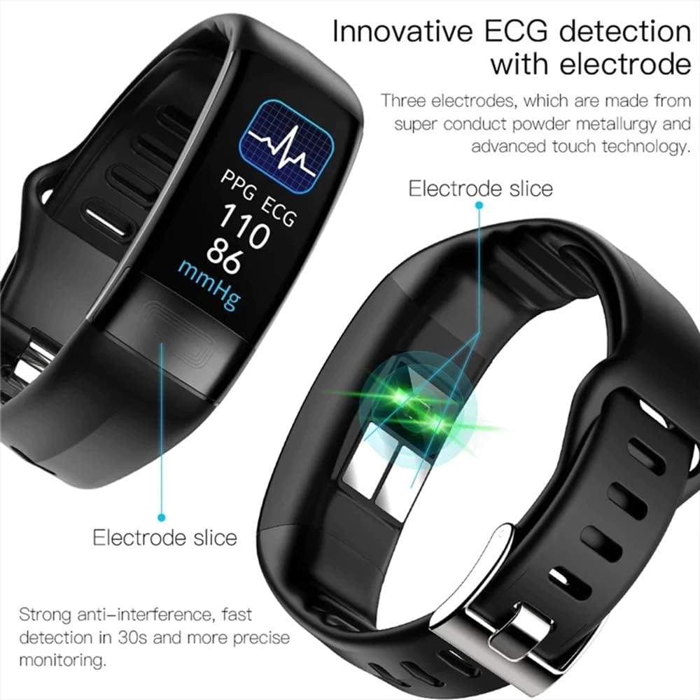 Vandafvisende fitness-tracker med pulsmåler og ECG-monitor