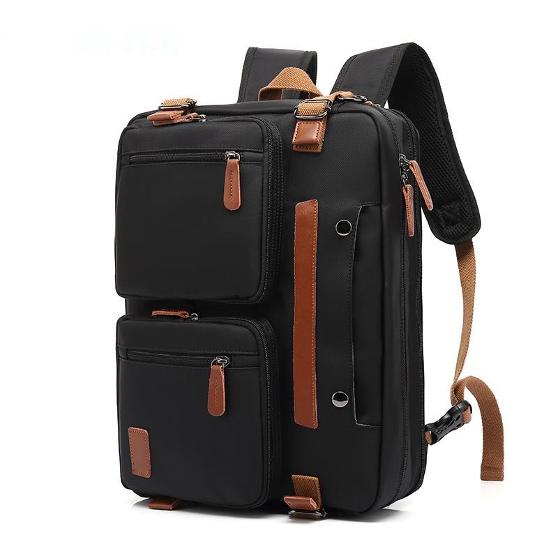 Waterproof Convertible Backpack Shoulder Handbag Adjustable Straps Travel Work Bag