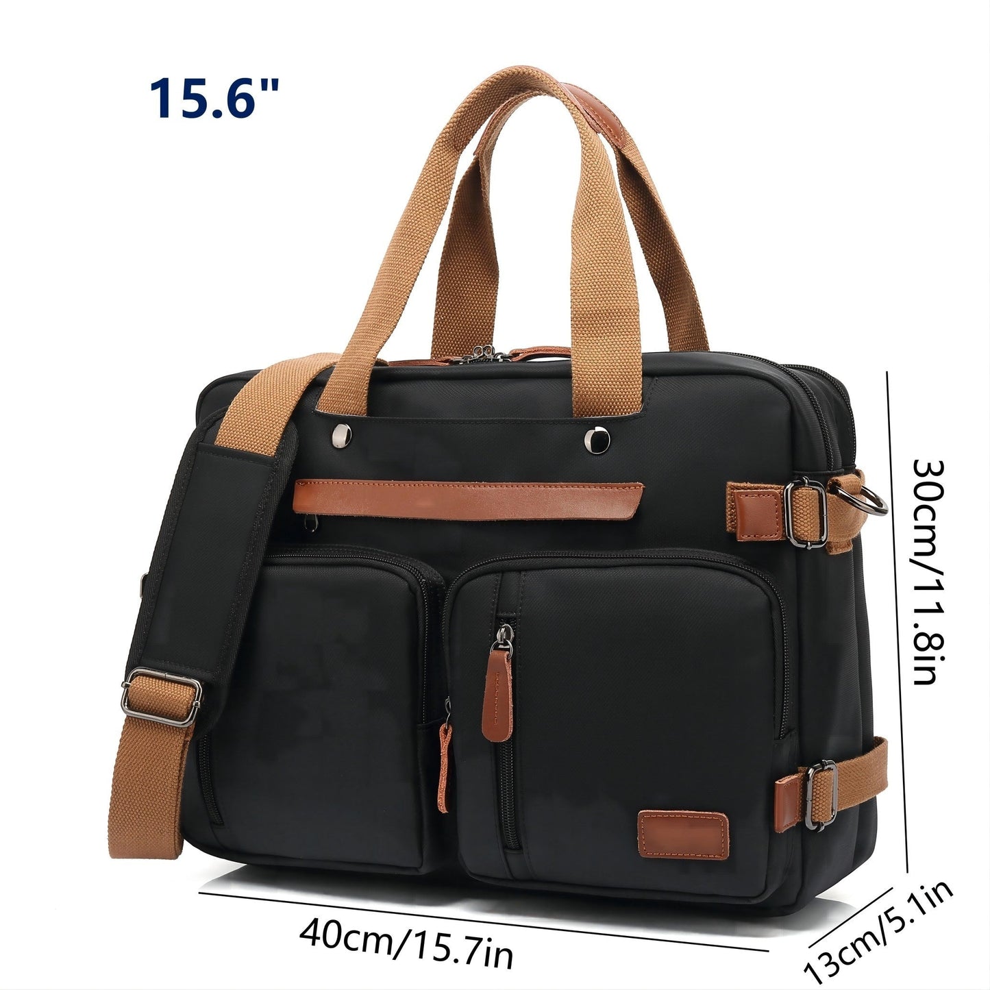 Waterproof Convertible Backpack Shoulder Handbag Adjustable Straps Travel Work Bag