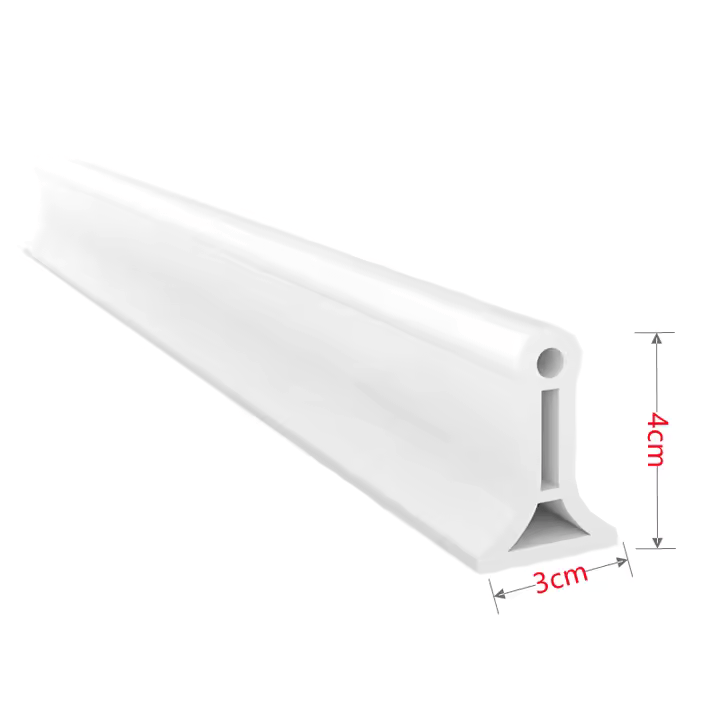 Waterproof Shower Threshold Barrier Strip Flexible Bathroom Water Stopper for Shower Floor