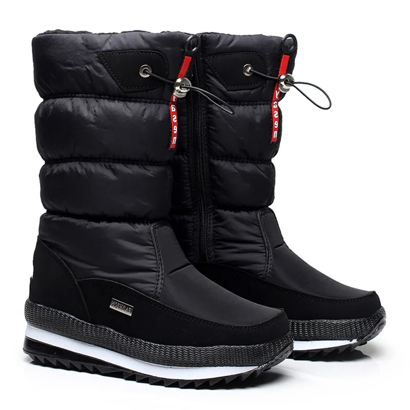 Waterproof Side Zip Boots Non Slip Winter Comfort