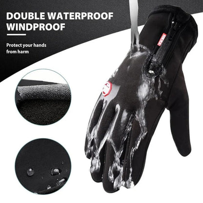 Waterproof Winter Gloves Touchscreen Fleece Lined Thermal Silicone Grip Outdoor