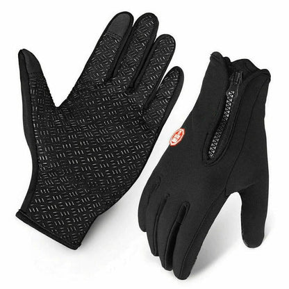 Waterproof Winter Gloves Touchscreen Fleece Lined Thermal Silicone Grip Outdoor