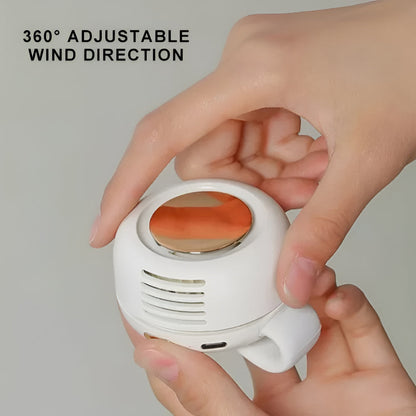 Wearable Bladeless Waist Clip Fan for Hands Free Cooling