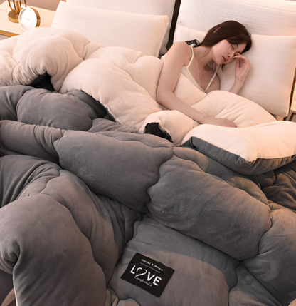 Winter Duvet Cover Thick Soft Fleece Warm Bedding
