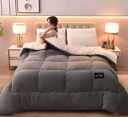 Winter Duvet Cover Thick Soft Fleece Warm Bedding