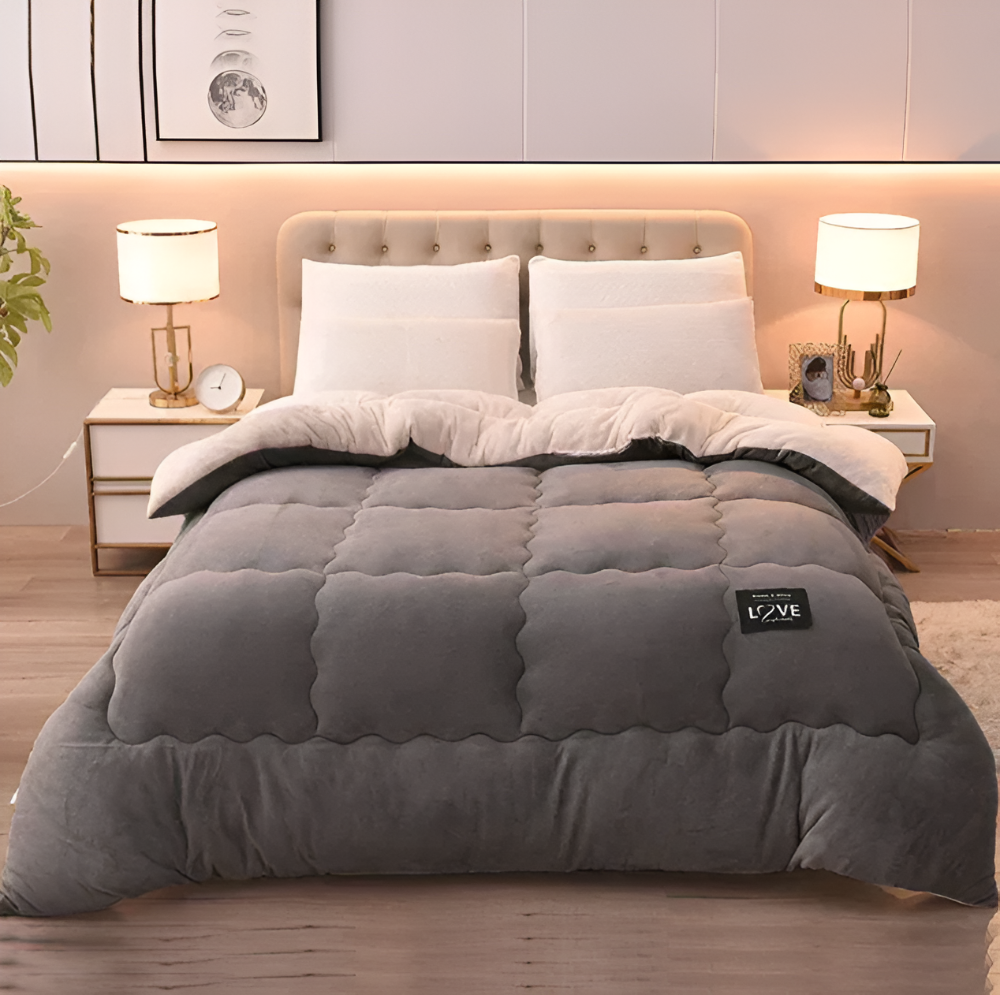 Winter Duvet Cover Thick Soft Fleece Warm Bedding
