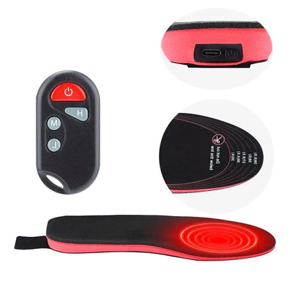 Wireless Heated Shoe Insoles with Remote Control Rechargeable Foot Warmers