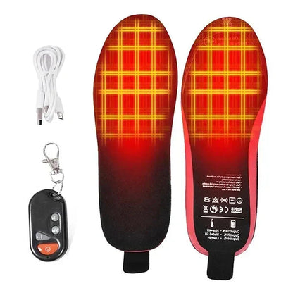 Wireless Heated Shoe Insoles with Remote Control Rechargeable Foot Warmers