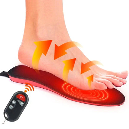 Wireless Heated Shoe Insoles with Remote Control Rechargeable Foot Warmers