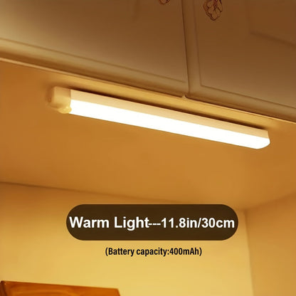 Striscia LED senza fili con sensore di movimento, ricaricabile, per illuminazione di interni, armadi e guardaroba