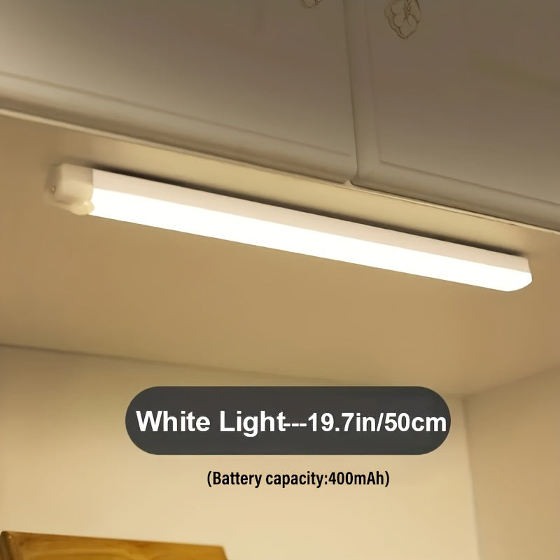 Striscia LED senza fili con sensore di movimento, ricaricabile, per illuminazione di interni, armadi e guardaroba