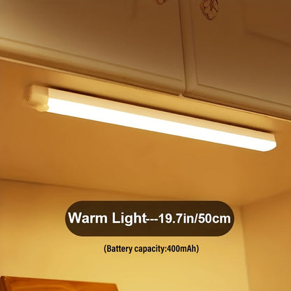 Striscia LED senza fili con sensore di movimento, ricaricabile, per illuminazione di interni, armadi e guardaroba