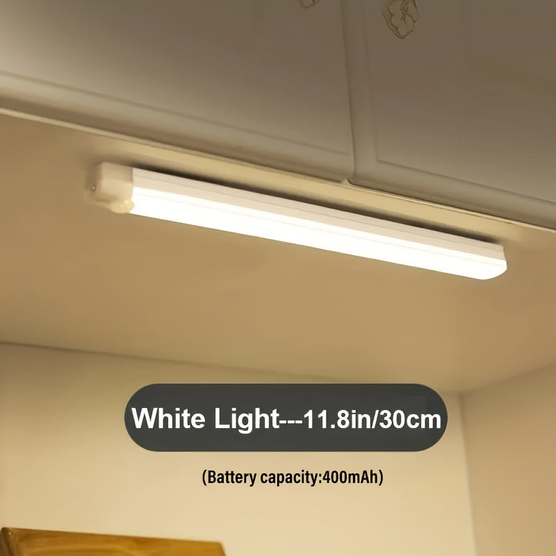 Striscia LED senza fili con sensore di movimento, ricaricabile, per illuminazione di interni, armadi e guardaroba
