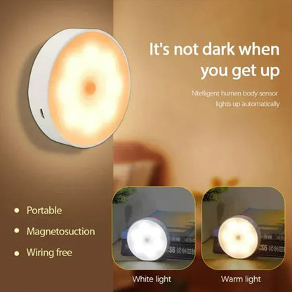 Wireless Motion Sensor Night Light LED Magnetic Rechargeable