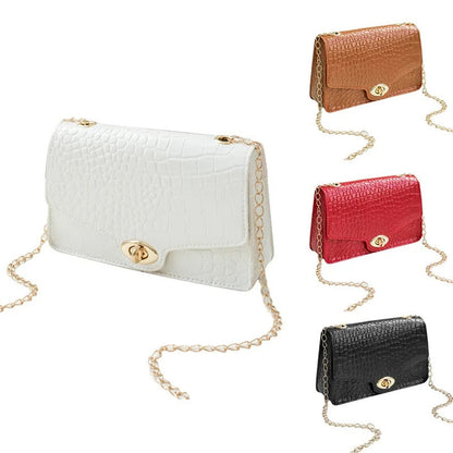 Women Large Capacity Handbag Buckle Detail Adjustable Strap Shoulder Crossbody Bag