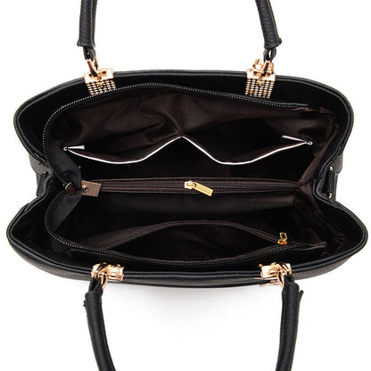 Women Shoulder Bag with Star Charm Bow Detail Soft Handle Modern Structured Handbag
