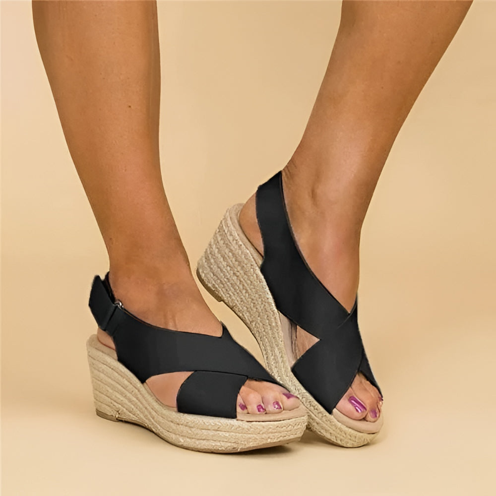 Women's Ankle Strap Wedge Espadrille Sandals