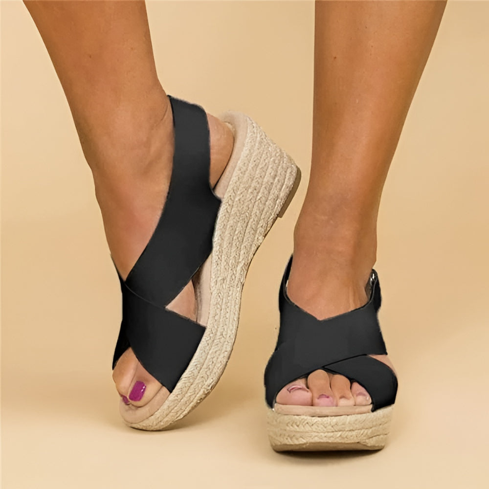 Women's Ankle Strap Wedge Espadrille Sandals
