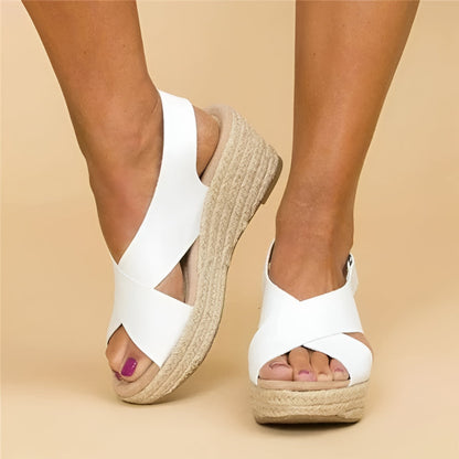Women's Ankle Strap Wedge Espadrille Sandals