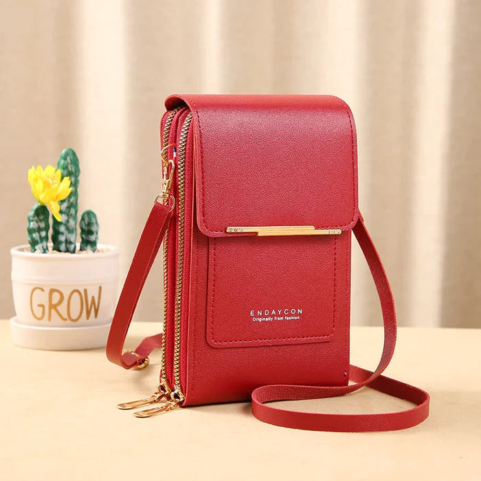 Womens Anti Theft Crossbody Bag RFID Blocking Waterproof Phone Compartment