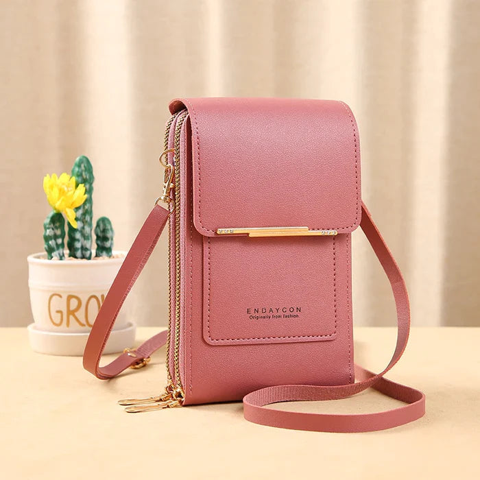 Womens Anti Theft Crossbody Bag RFID Blocking Waterproof Phone Compartment