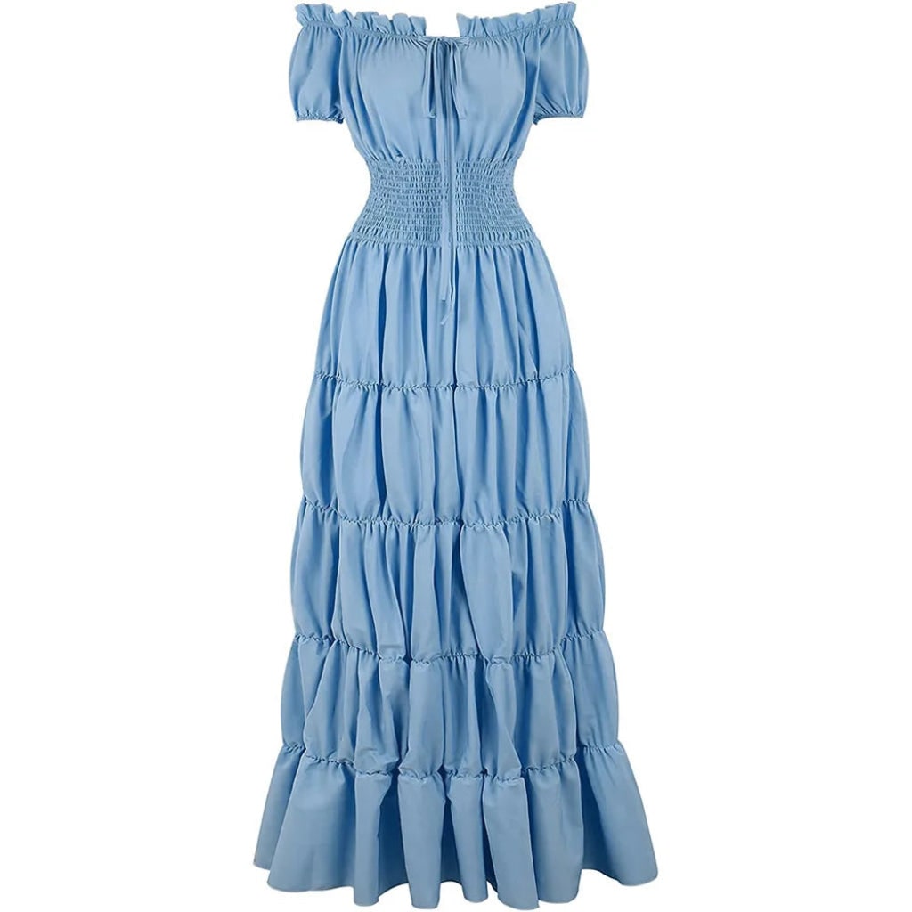 Women's Boho Maxi Dress Off Shoulder A Line Summer Party Outfit