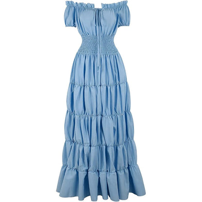 Women's Boho Maxi Dress Off Shoulder A Line Summer Party Outfit