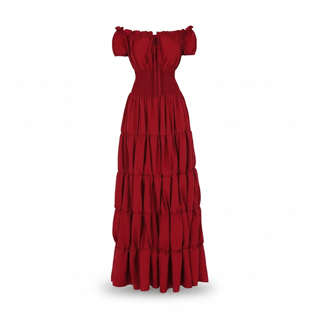 Women's Boho Maxi Dress Off Shoulder A Line Summer Party Outfit