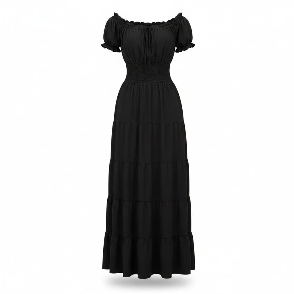 Women's Boho Maxi Dress Off Shoulder A Line Summer Party Outfit