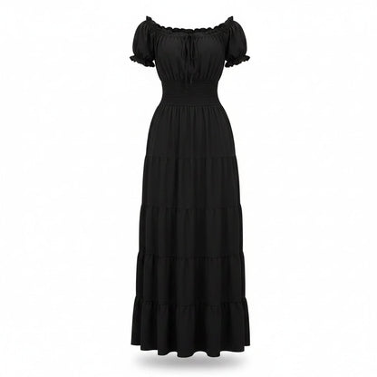 Women's Boho Maxi Dress Off Shoulder A Line Summer Party Outfit