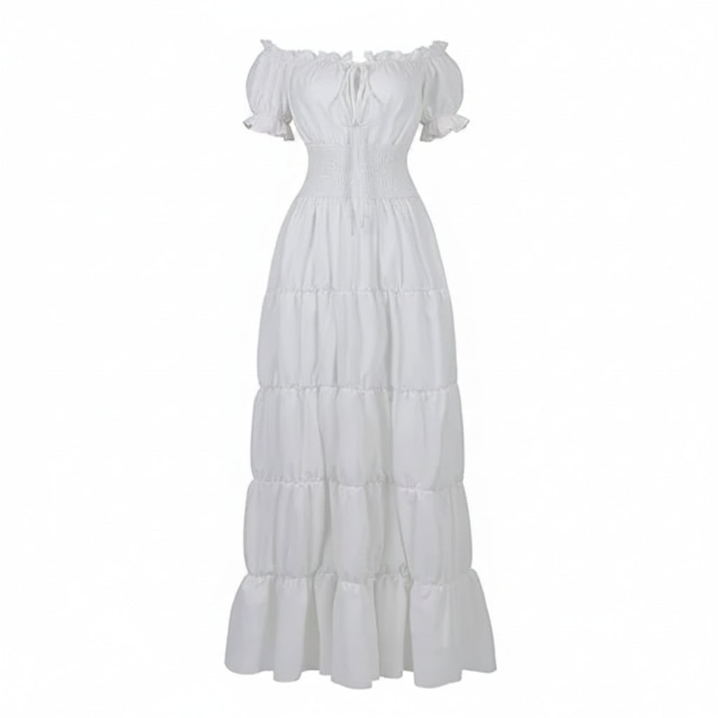 Women's Boho Maxi Dress Off Shoulder A Line Summer Party Outfit