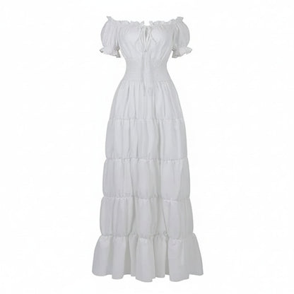 Women's Boho Maxi Dress Off Shoulder A Line Summer Party Outfit