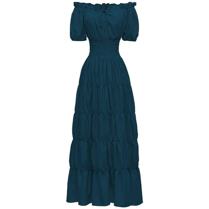 Women's Boho Maxi Dress Off Shoulder A Line Summer Party Outfit