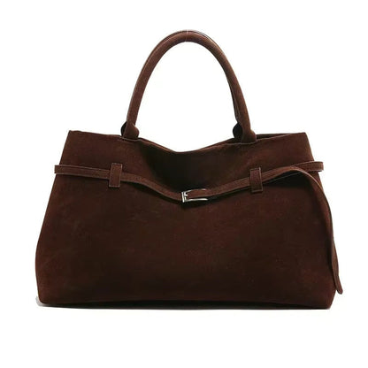 Women's Buckle Design Handbag Large Capacity Lightweight Shoulder Bag