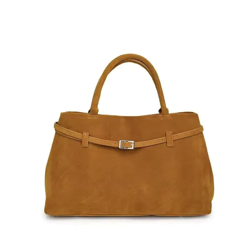 Women's Buckle Design Handbag Large Capacity Lightweight Shoulder Bag