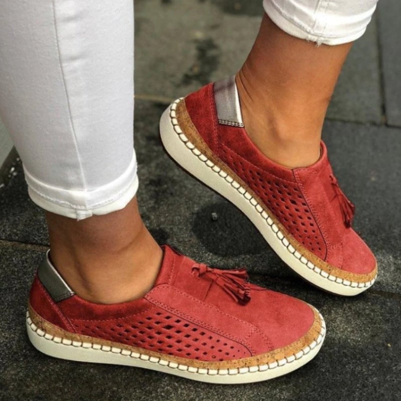 Women's Casual Slip On Arch Support Walking Loafers