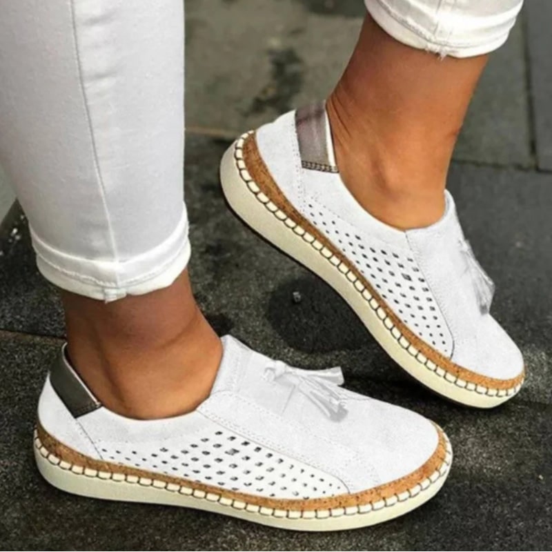 Women's Casual Slip On Arch Support Walking Loafers