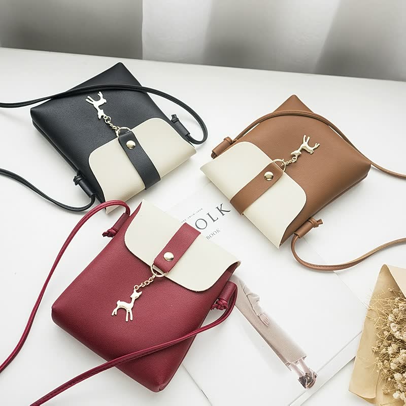 Women's Compact Square Handbag Top Handle Structured Mini Bag Secure Closure