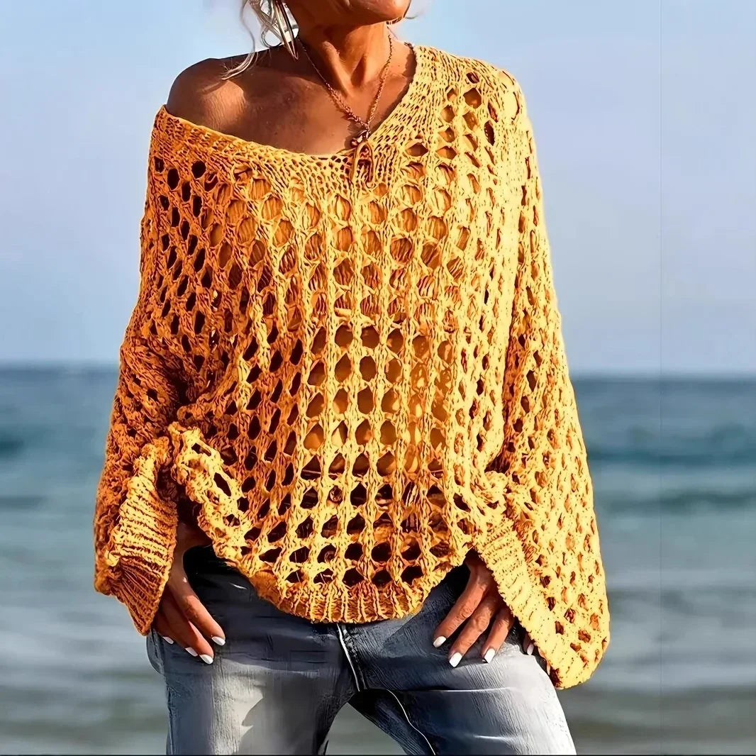 Women's Crochet Beach Cover Up Pullover