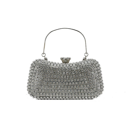 Women's Geometric Pattern Clutch Bag Compact Structured Evening Purse