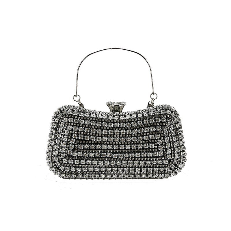 Women's Geometric Pattern Clutch Bag Compact Structured Evening Purse