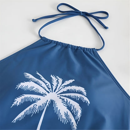 Women's Halter Tankini Swimsuit Two Piece Beach Swimwear