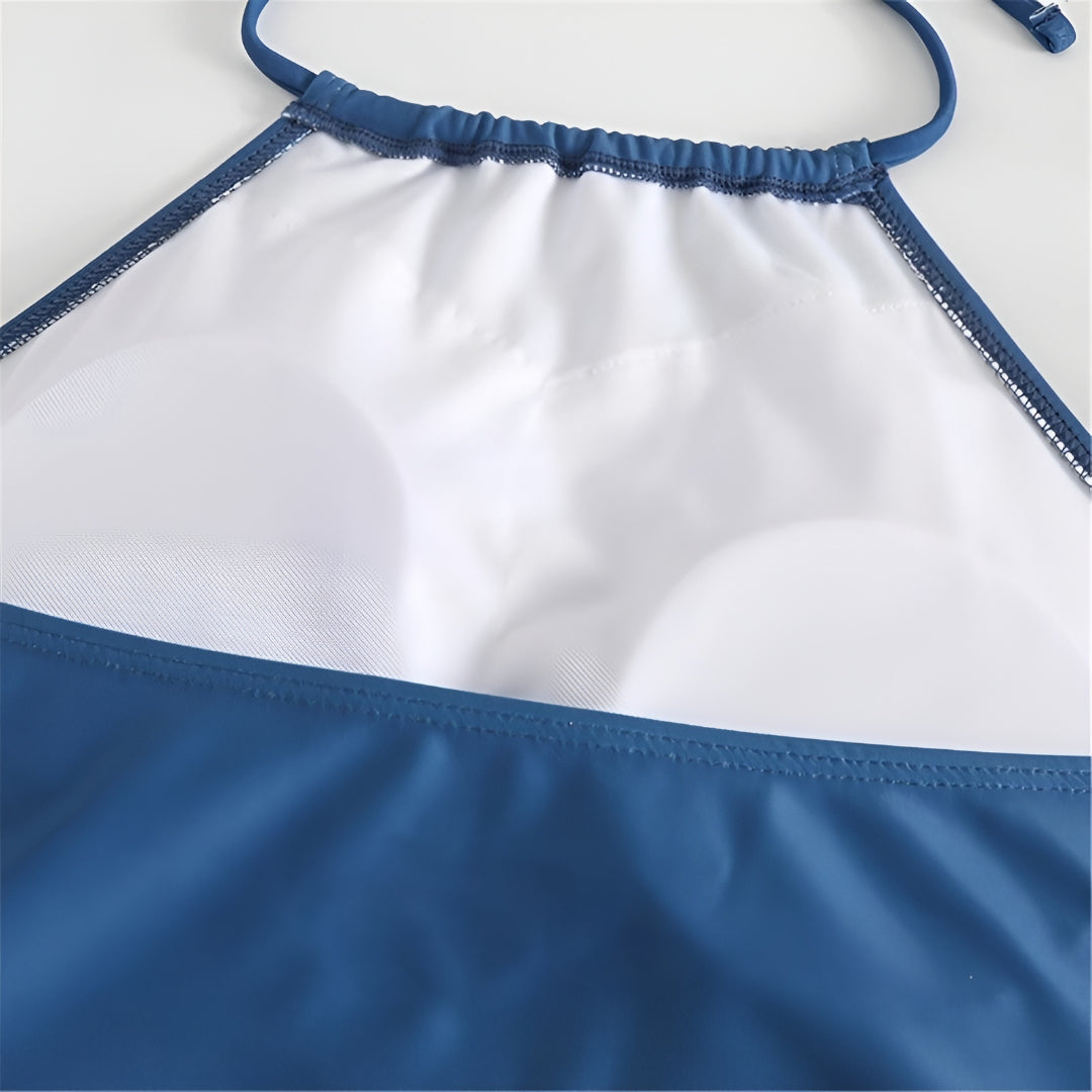 Women's Halter Tankini Swimsuit Two Piece Beach Swimwear